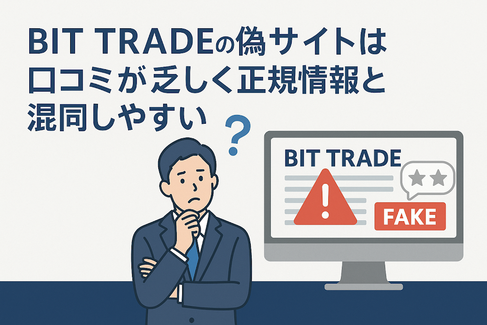 BIT TRADEの偽サイトは口コミが乏しく正規情報と混同しやすい
