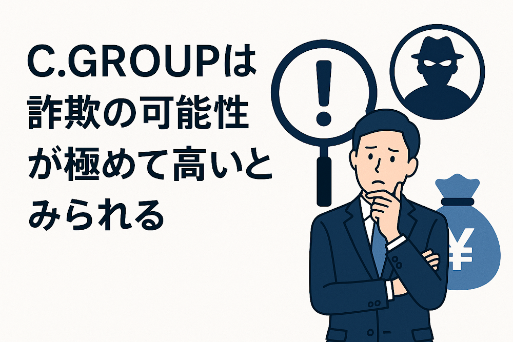 C.GROUPは詐欺の可能性が極めて高いとみられる