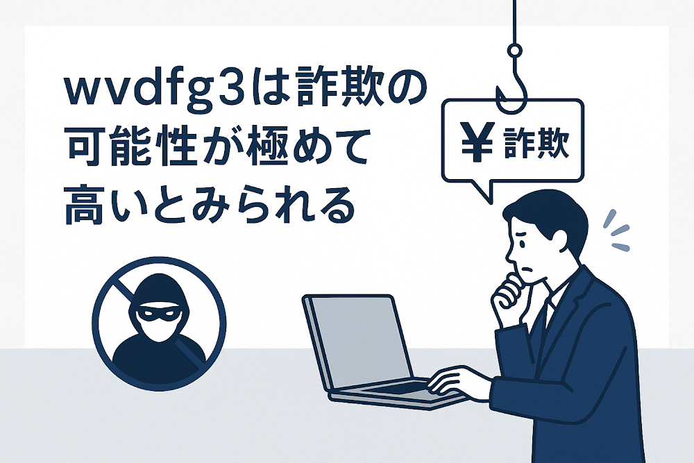 wvdfg3は詐欺の可能性が極めて高いとみられる