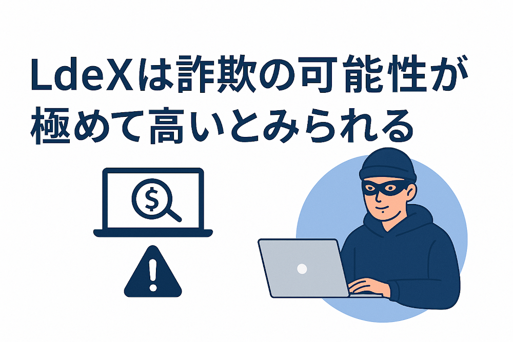 LdeXは詐欺の可能性が極めて高いとみられる