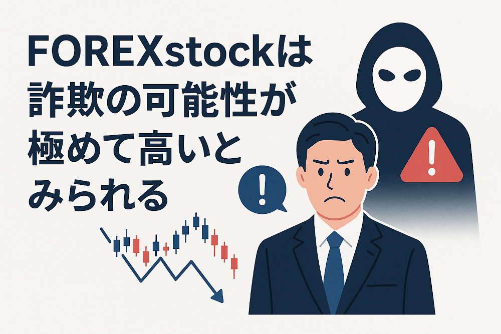 FOREXstockは詐欺の可能性が極めて高いとみられる