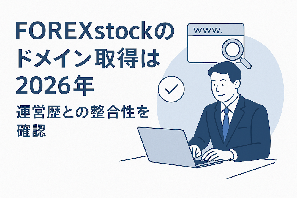 FOREXstockのドメイン取得は2026年　運営歴との整合性を確認