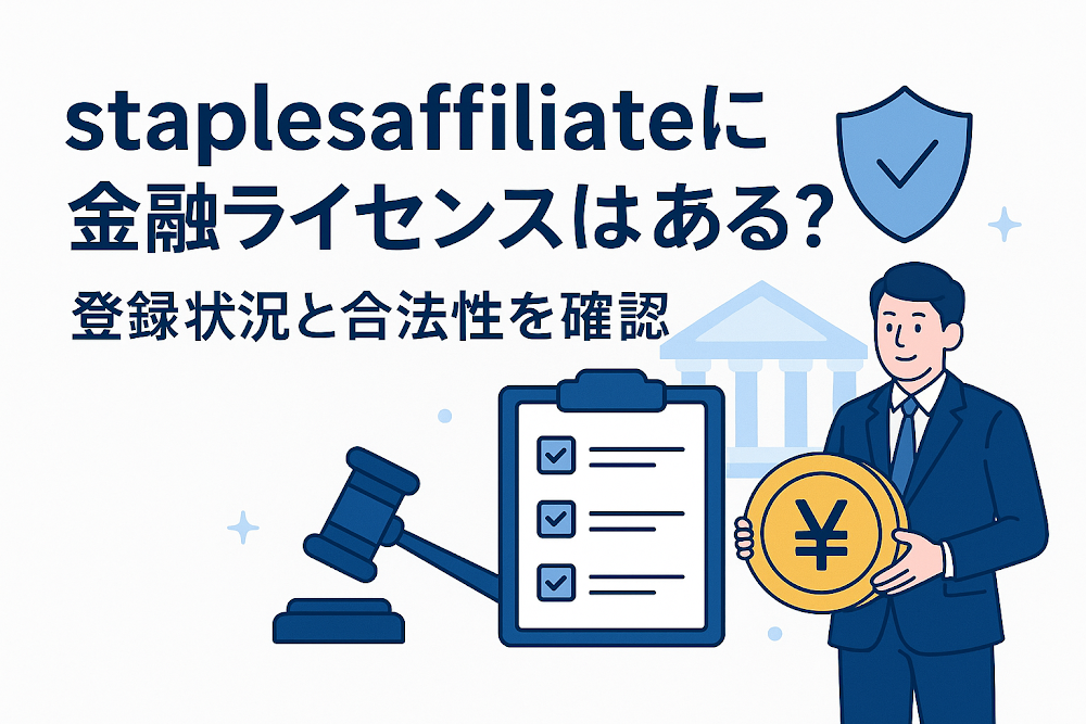 staplesaffiliateに金融ライセンスはある？登録状況と合法性を確認