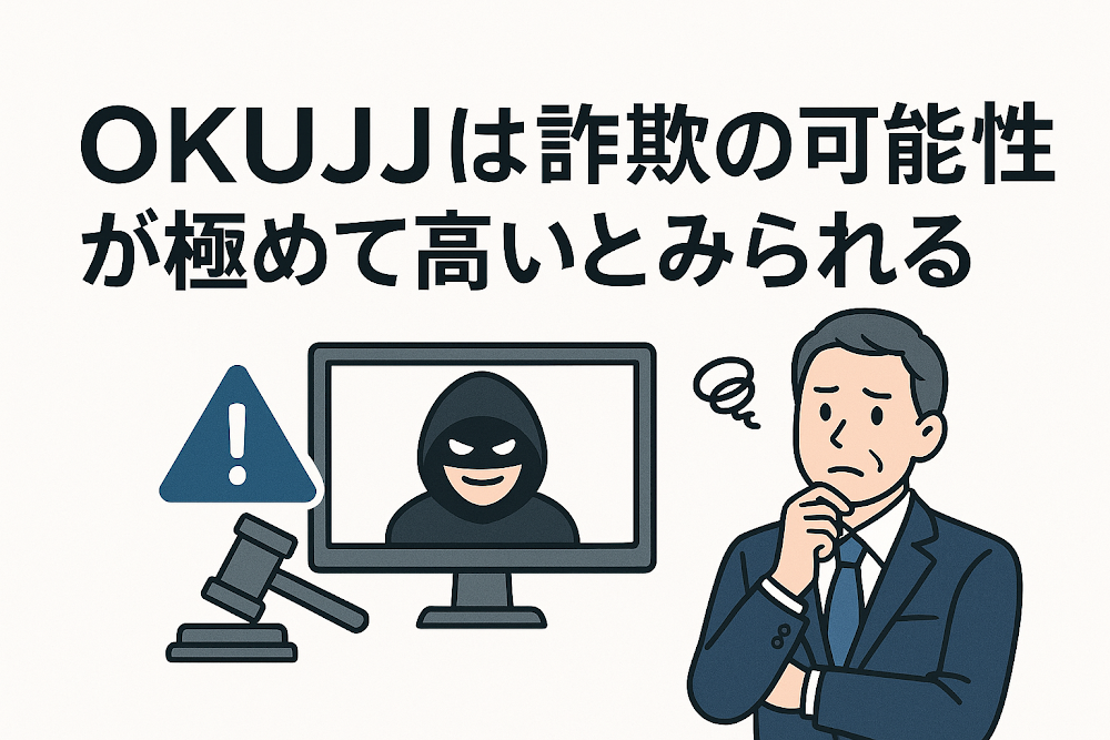 OKUJJは詐欺の可能性が極めて高いとみられる