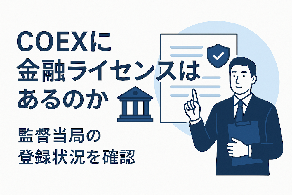 COEXに金融ライセンスはあるのか　監督当局の登録状況を確認