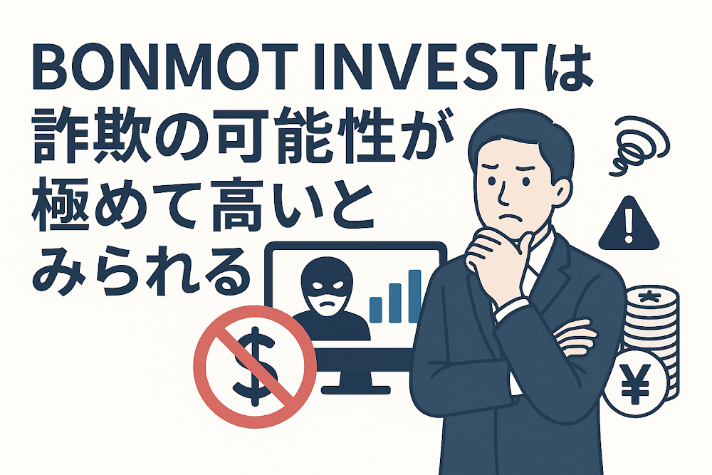 BONMOT INVESTは詐欺の可能性が極めて高いとみられる