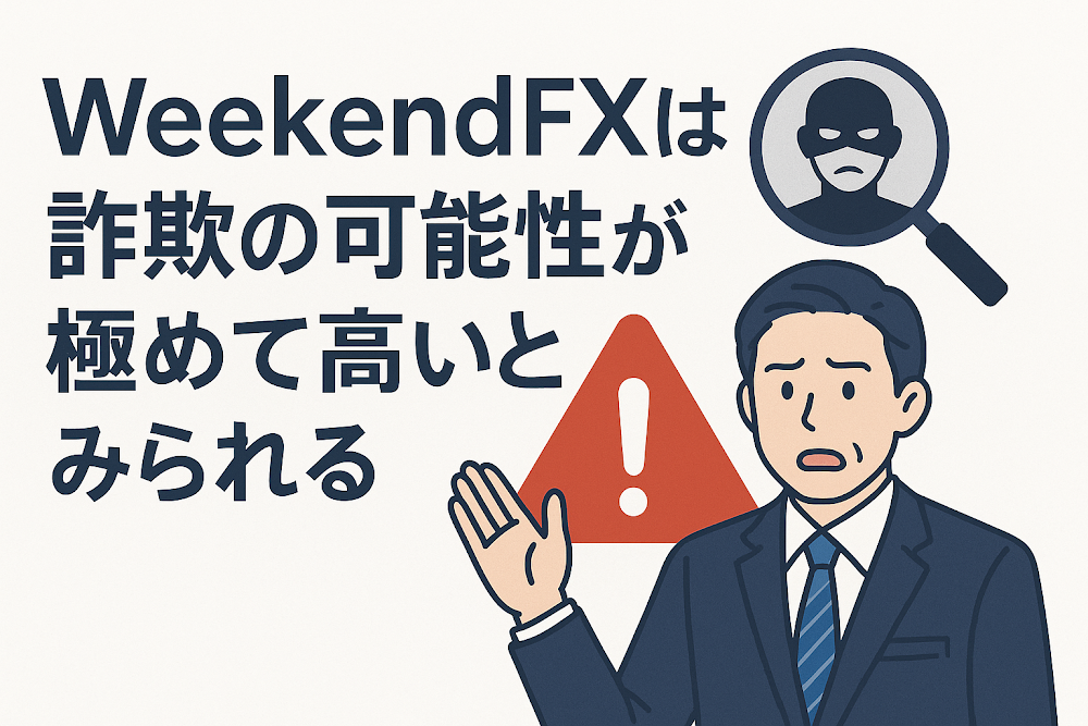 WeekendFXは詐欺の可能性が極めて高いとみられる