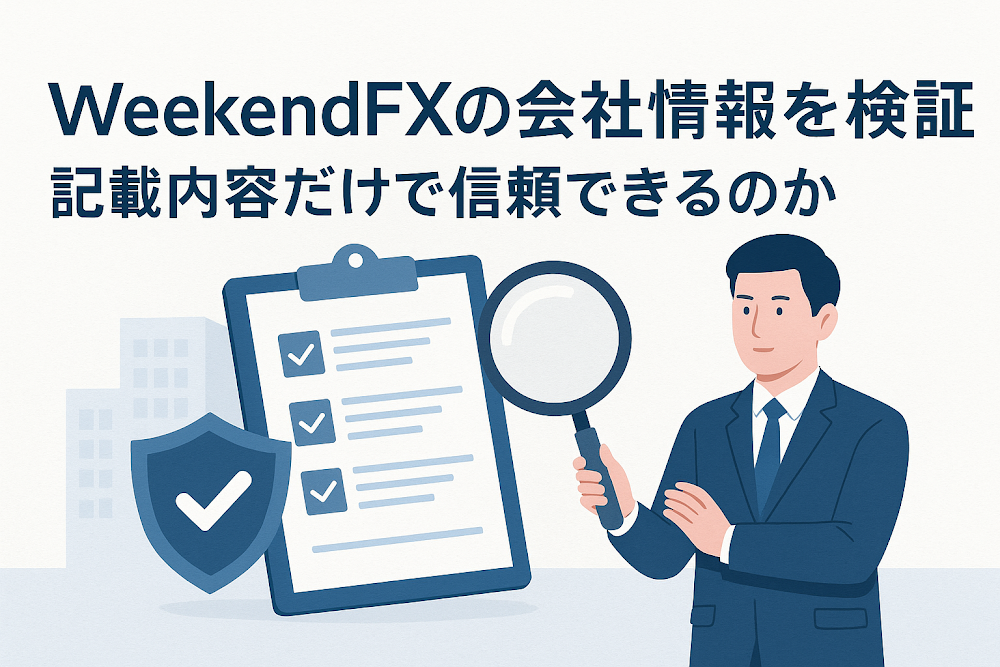 WeekendFXの会社情報を検証　記載内容だけで信頼できるのか