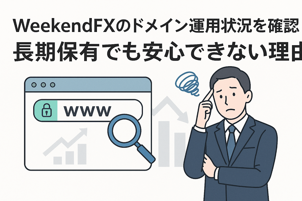 WeekendFXのドメイン運用状況を確認　長期保有でも安心できない理由