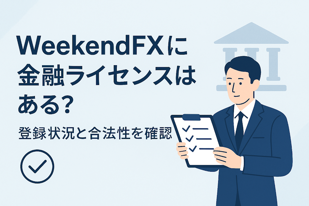 WeekendFXに金融ライセンスはある？登録状況と合法性を確認