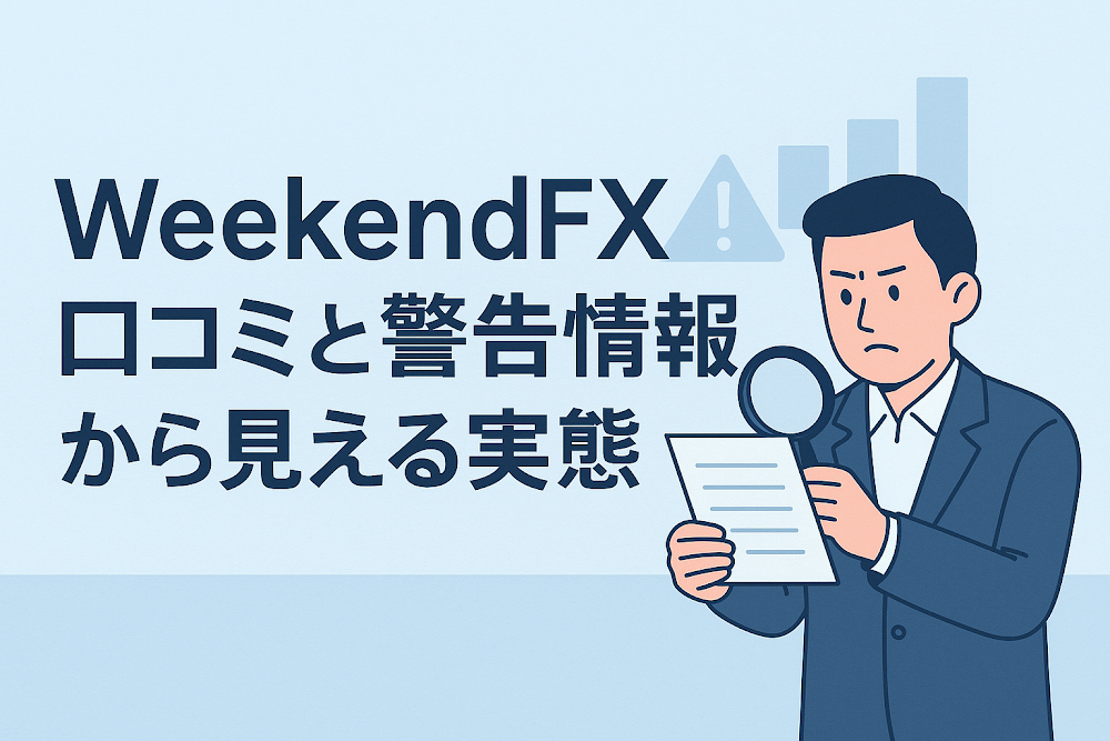 WeekendFXの口コミと警告情報から見える実態