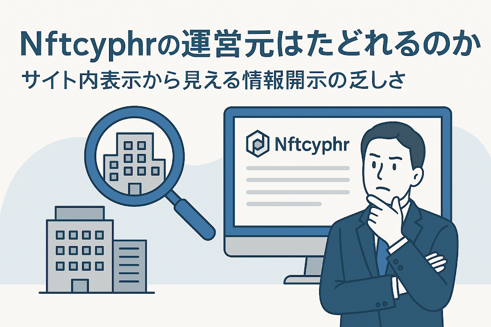 Nftcyphrの運営元はたどれるのか　サイト内表示から見える情報開示の乏しさ