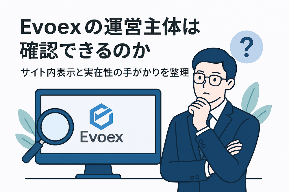 Evoexの運営主体は確認できるのか　サイト内表示と実在性の手がかりを整理