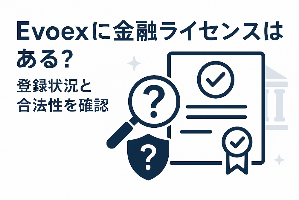 Evoexに金融ライセンスはある？登録状況と合法性を確認