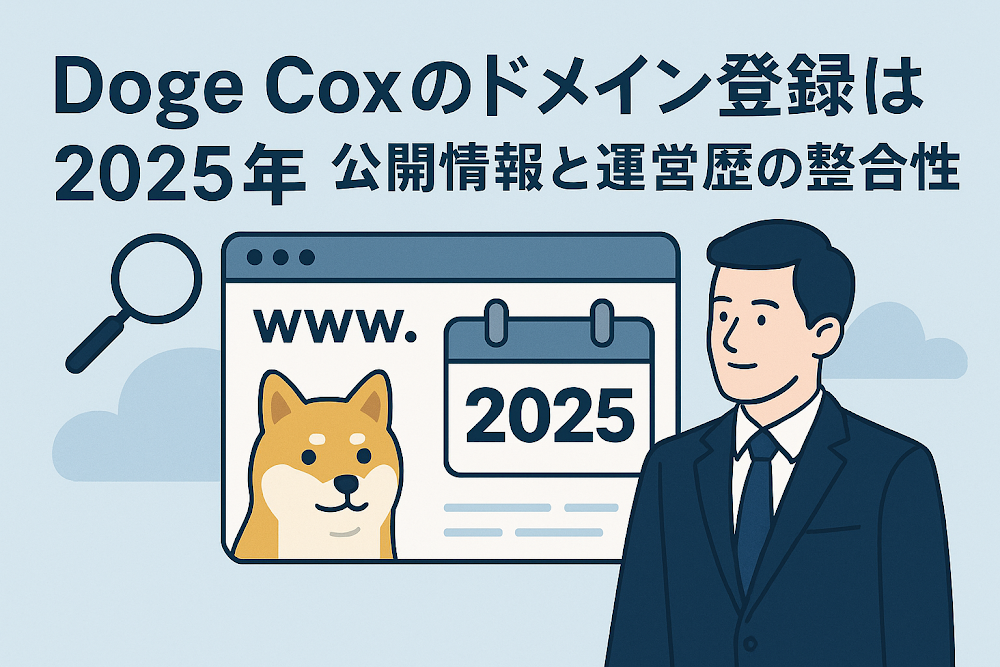Doge Coxのドメイン登録は2025年　公開情報と運営歴の整合性を検証