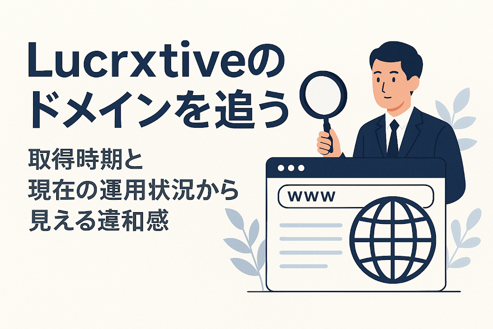 Lucrxtiveのドメインを追う　取得時期と現在の運用状況から見える違和感
