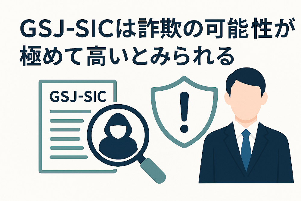GSJ-SICは詐欺の可能性が極めて高いとみられる