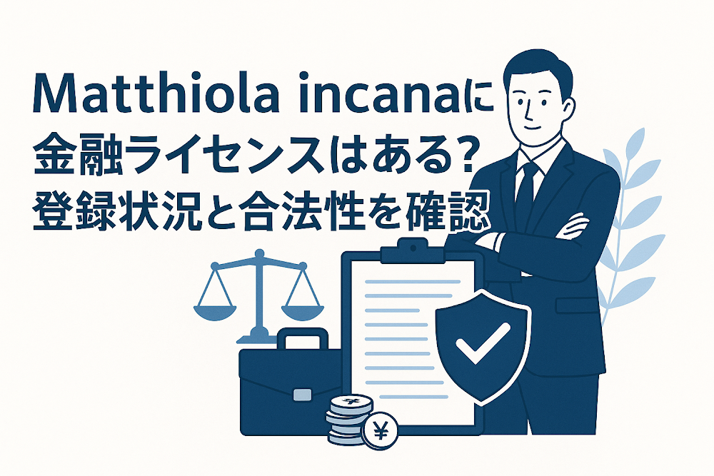 Matthiola incanaに金融ライセンスはある？登録状況と合法性を確認