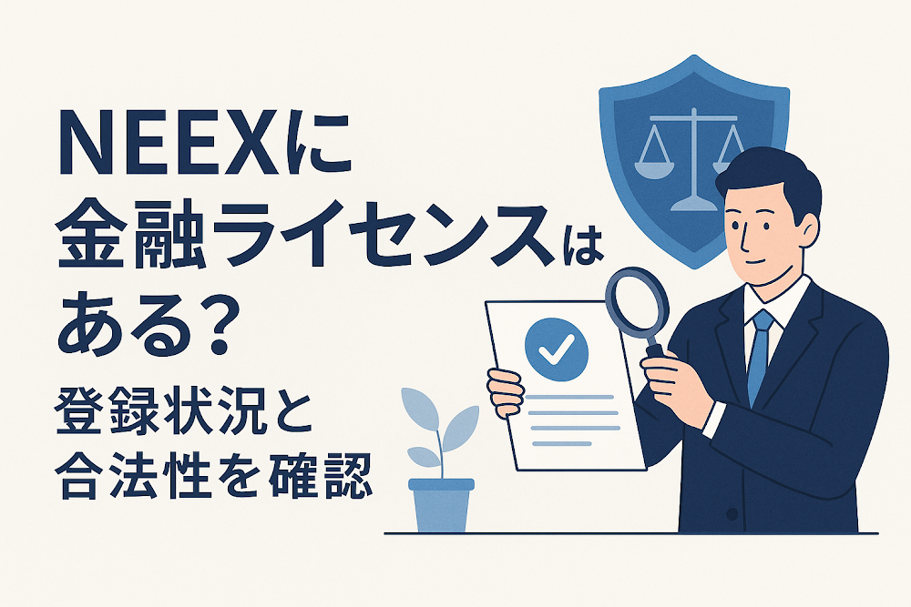 NEEXに金融ライセンスはある？登録状況と合法性を確認