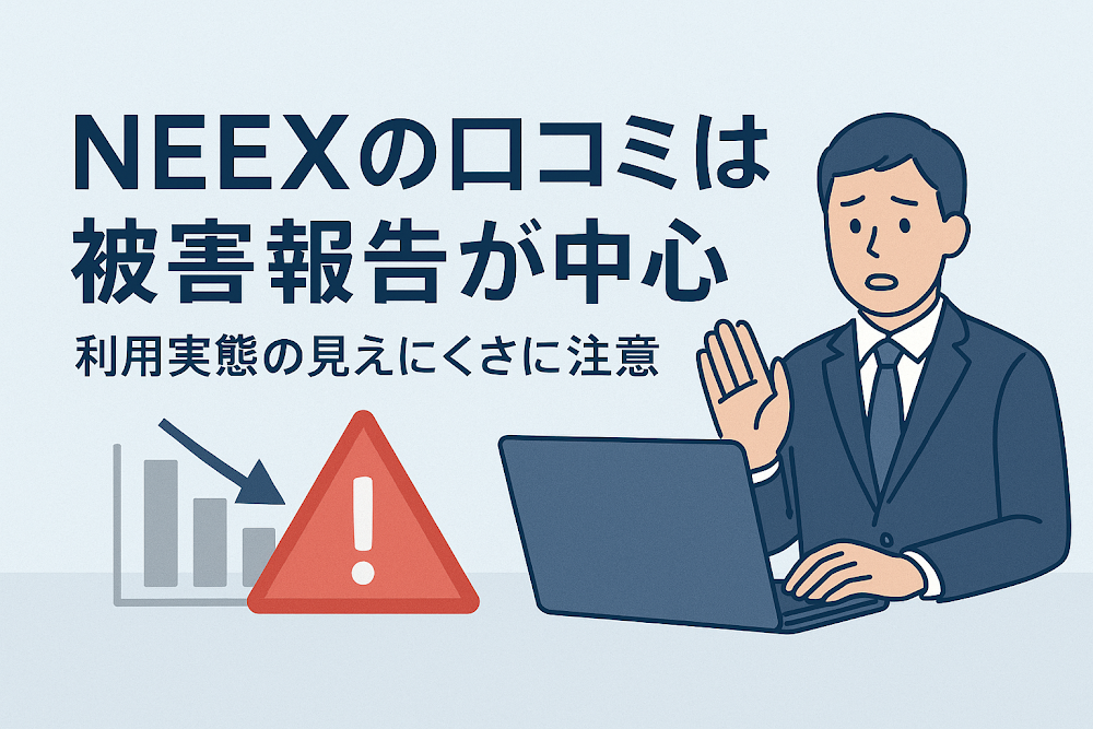 NEEXの口コミは被害報告が中心　利用実態の見えにくさに注意