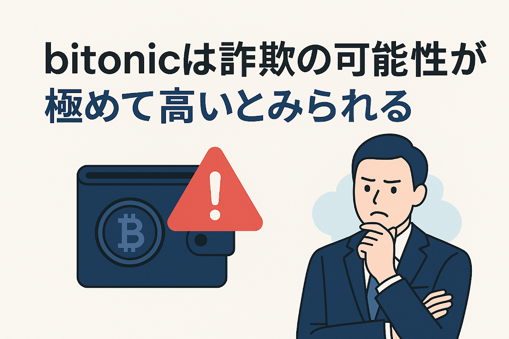 bitonicは詐欺の可能性が極めて高いとみられる