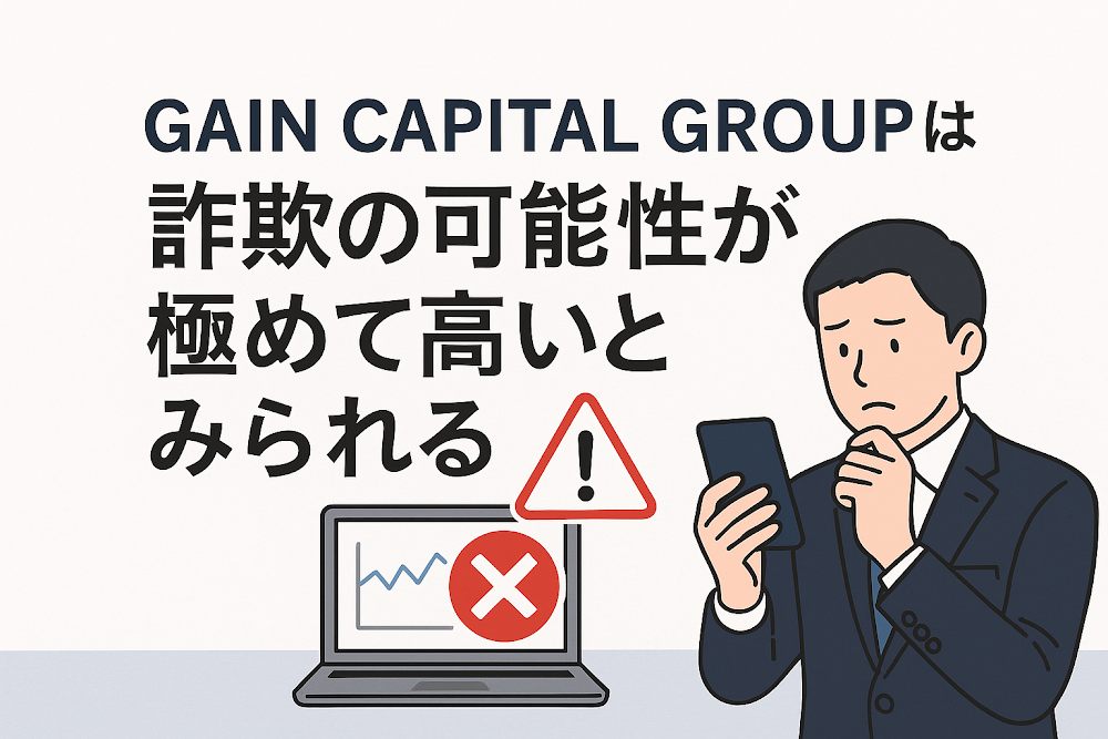 GAIN CAPITAL GROUPは詐欺の可能性が極めて高いとみられる