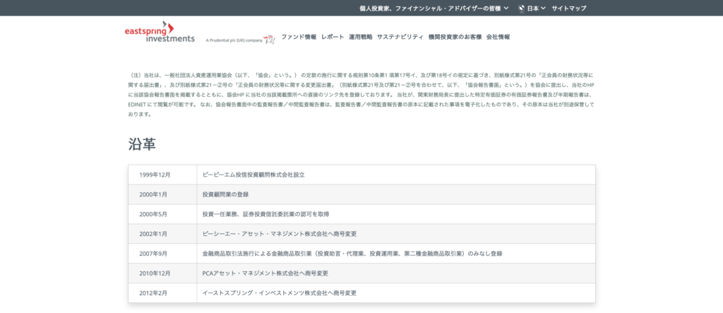 正規Eastspring Investmentsの会社概要