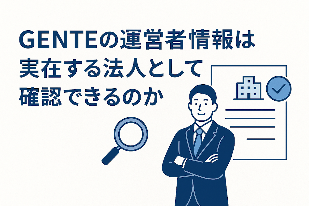 GENTEの運営者情報は実在する法人として確認できるのか
