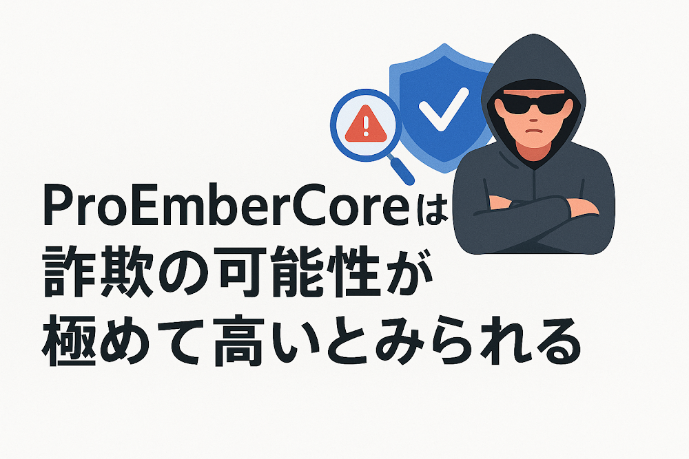 ProEmberCoreは詐欺の可能性が極めて高いとみられる
