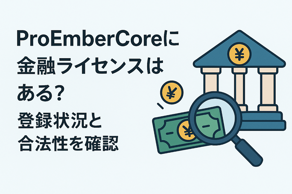 ProEmberCoreに金融ライセンスはある？登録状況と合法性を確認