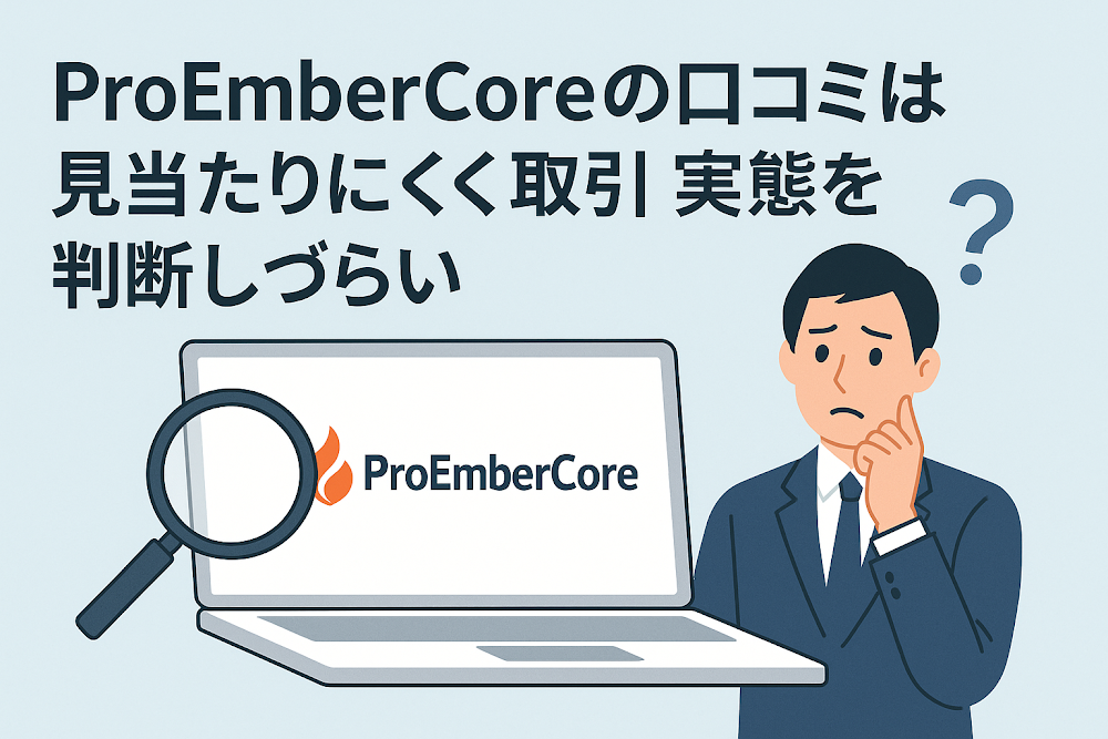 ProEmberCoreの口コミは見当たりにくく取引実態を判断しづらい