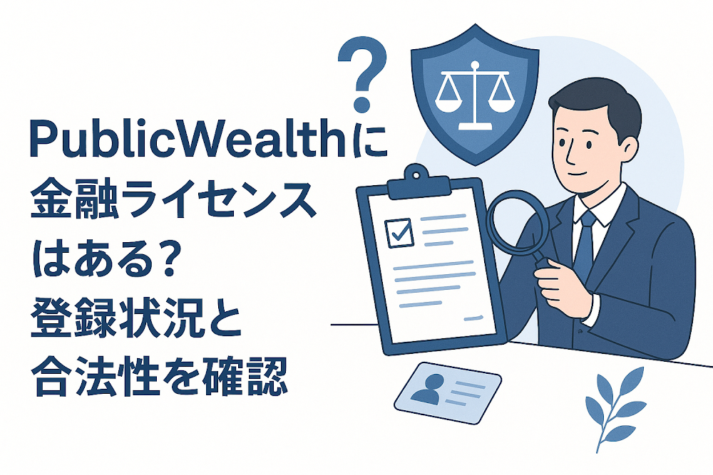 PublicWealthに金融ライセンスはある?登録状況と合法性を確認