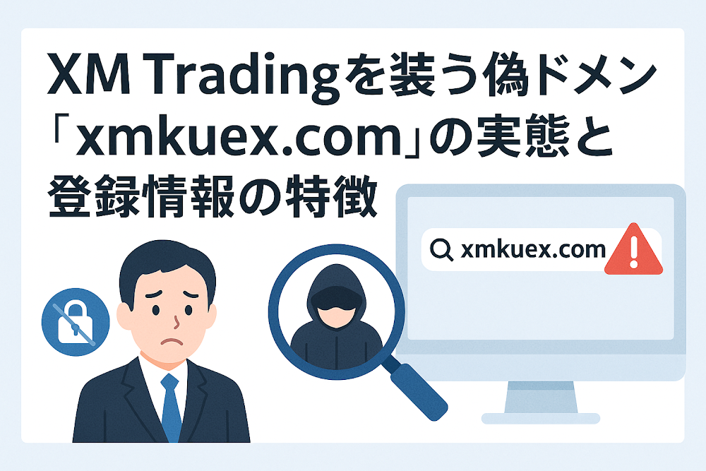 XM Tradingを装う偽ドメイン「xmkuex.com」の実態と登録情報の特徴
