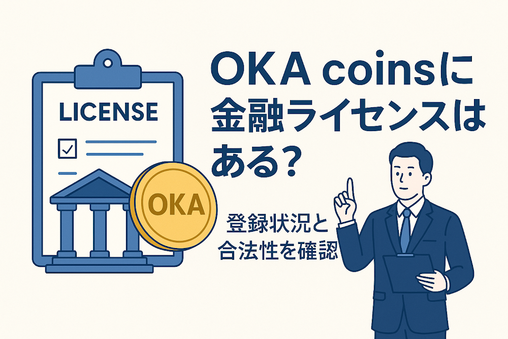 OKA coinsに金融ライセンスはある？登録状況と合法性を確認