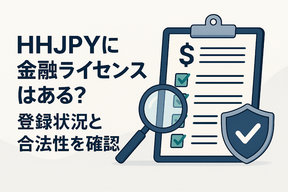 HHJPYに金融ライセンスはある？登録状況と合法性を確認