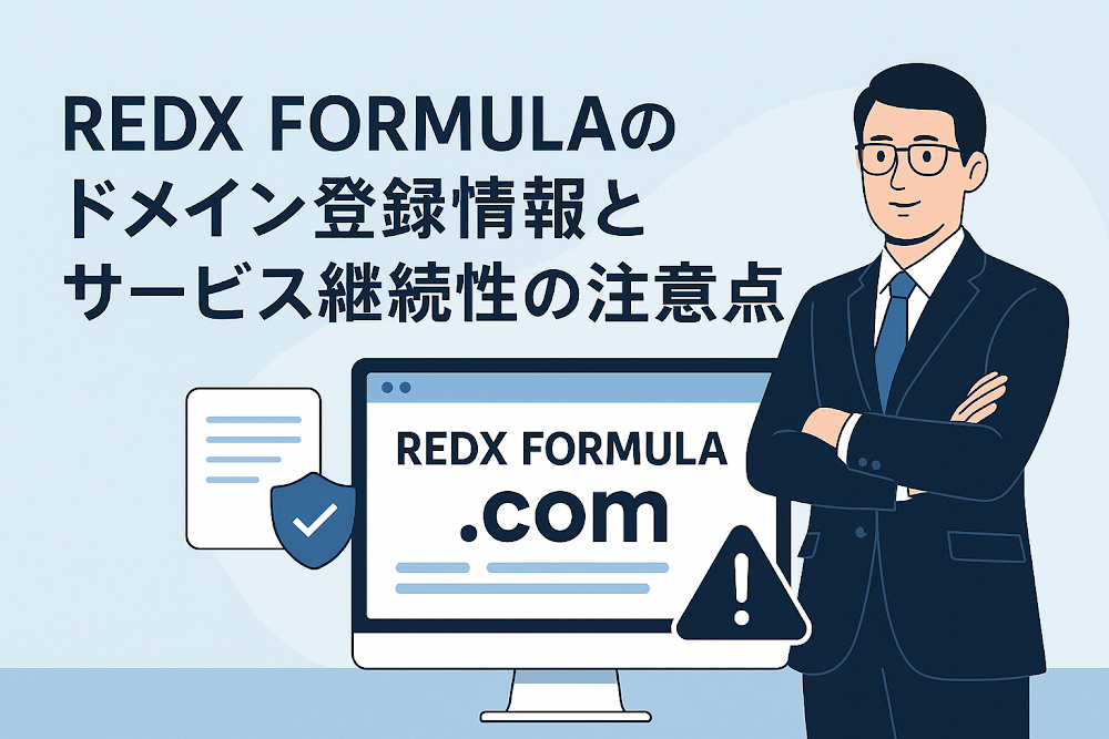 REDX FORMULAのドメイン登録情報とサービス継続性の注意点