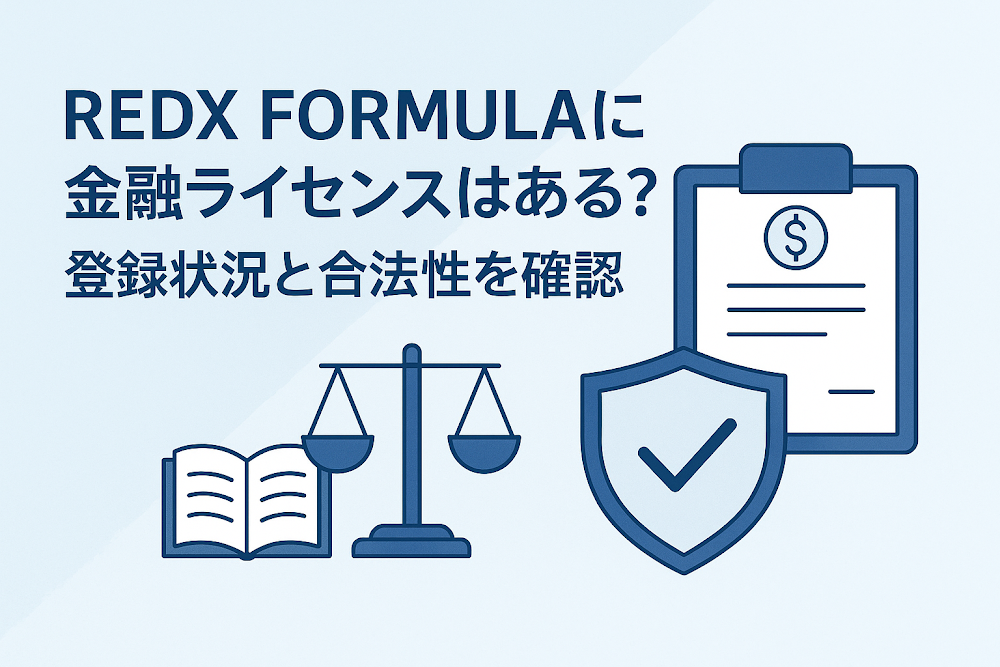 REDX FORMULAに金融ライセンスはある？登録状況と合法性を確認