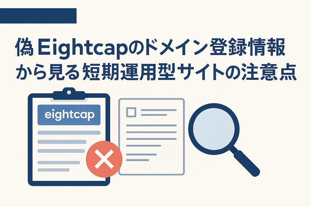 偽Eightcapのドメイン登録情報から見る短期運用型サイトの注意点