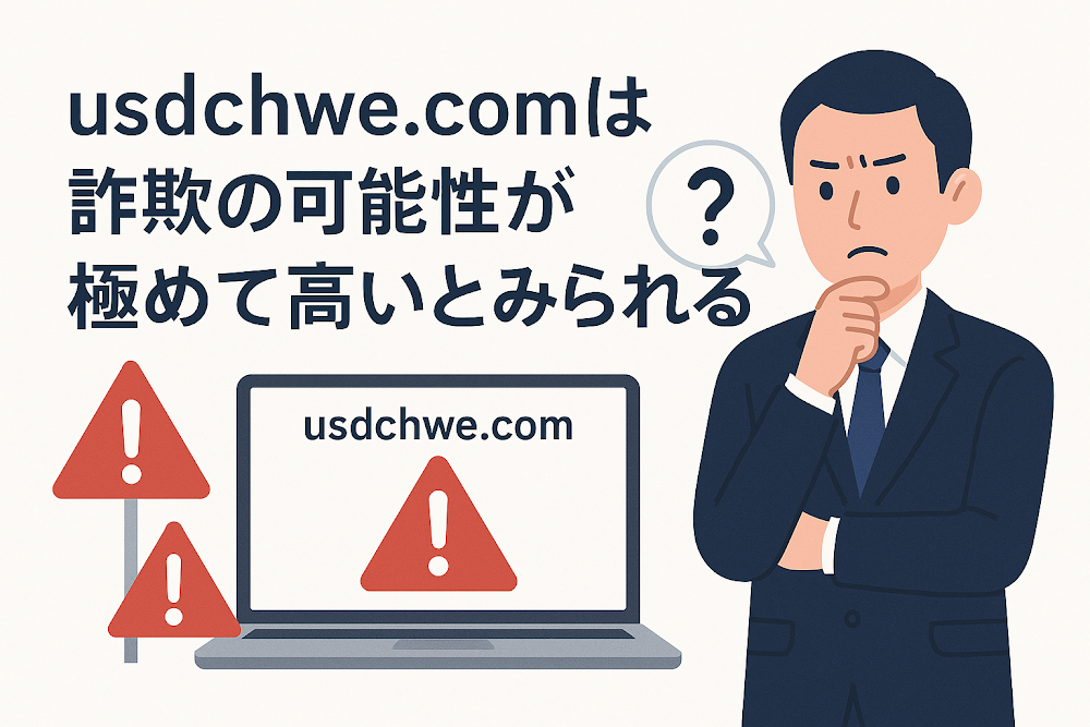 usdchwe.comは詐欺の可能性が極めて高いとみられる