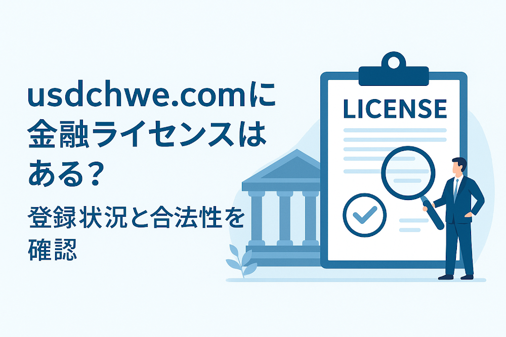 usdchwe.comに金融ライセンスはある？登録状況と合法性を確認