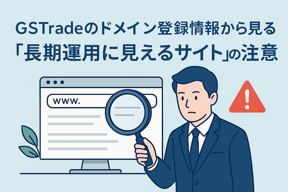 GSTradeのドメイン登録情報から見える「長期運用に見えるサイト」の注意点