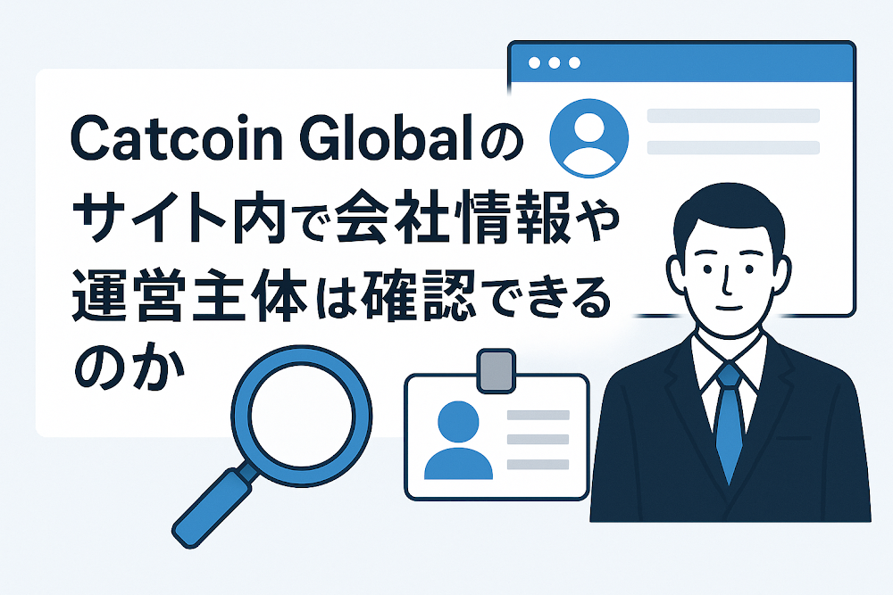 Catcoin Globalのサイト内で会社情報や運営主体は確認できるのか