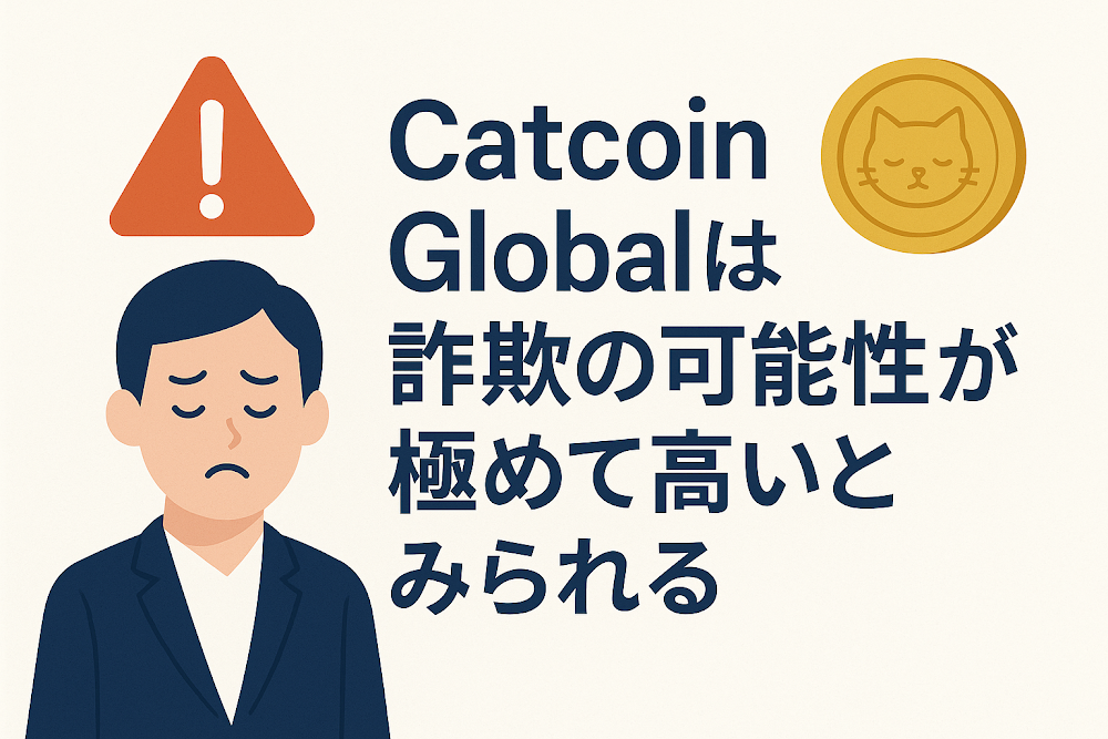 Catcoin Globalは詐欺の可能性が極めて高いとみられる