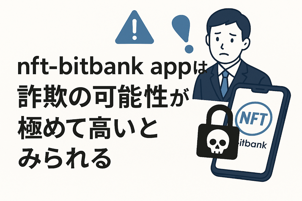 nft-bitbank appは詐欺の可能性が極めて高いとみられる