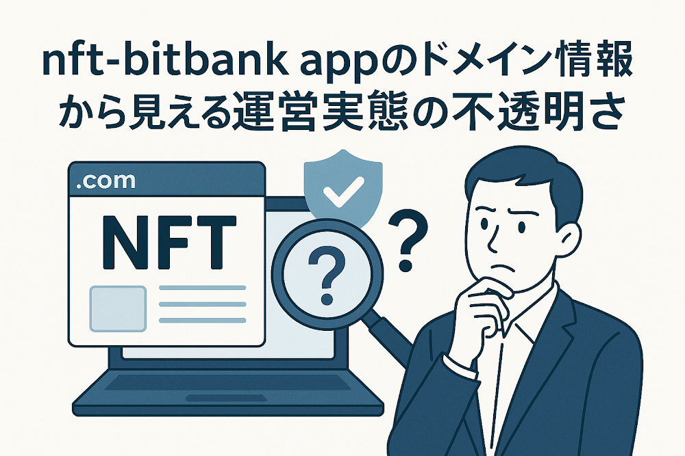 nft-bitbank appのドメイン情報から見える運営実態の不透明さ