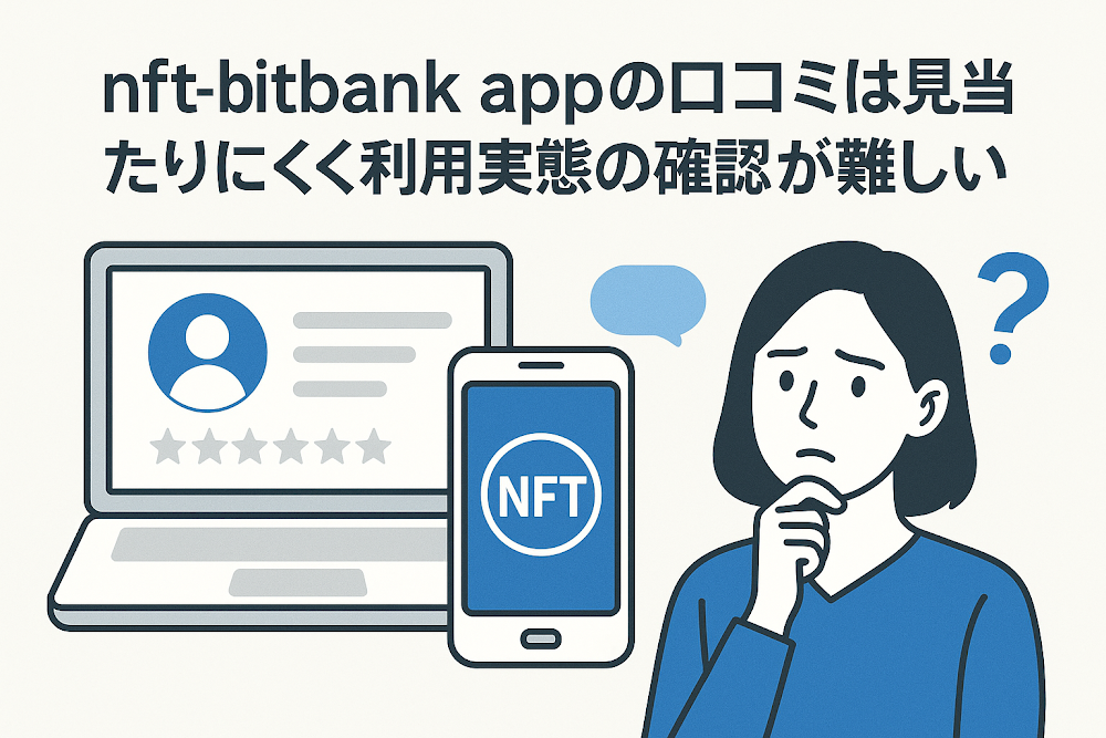 nft-bitbank appの口コミは見当たりにくく利用実態の確認が難しい