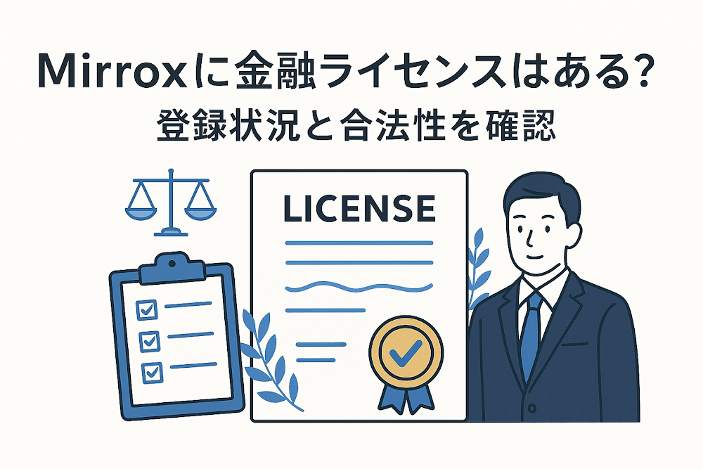 Mirroxに金融ライセンスはある？登録状況と合法性を確認