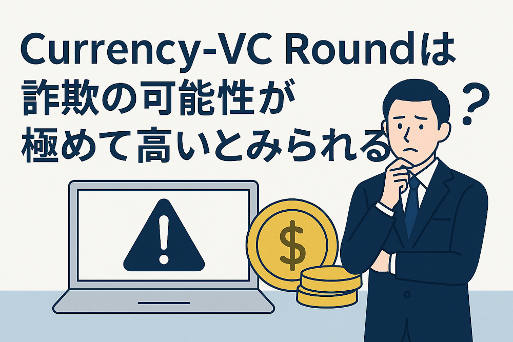 Currency-VC Roundは詐欺の可能性が極めて高いとみられる