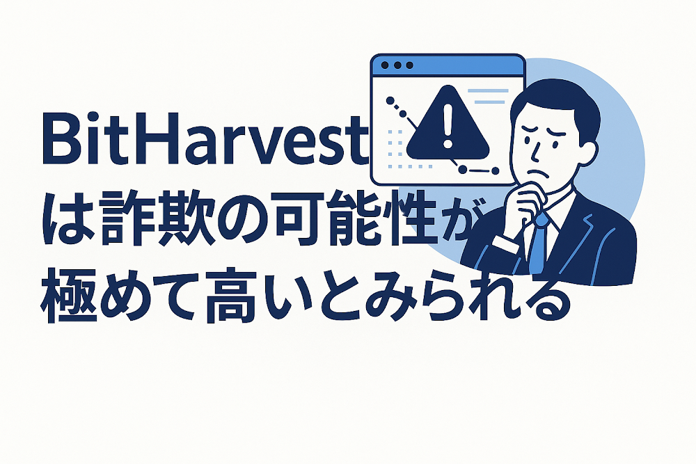 BitHarvestは詐欺の可能性が極めて高いとみられる