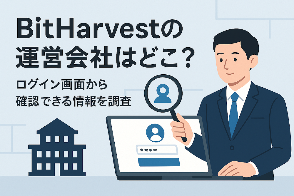 BitHarvestの運営会社はどこ?ログイン画面から確認できる情報を調査